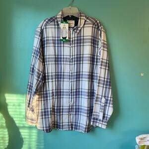 Jachs Girlfriend NY XL Purple White Plaid Flannel Shirt Long Sleeve Womens NWT